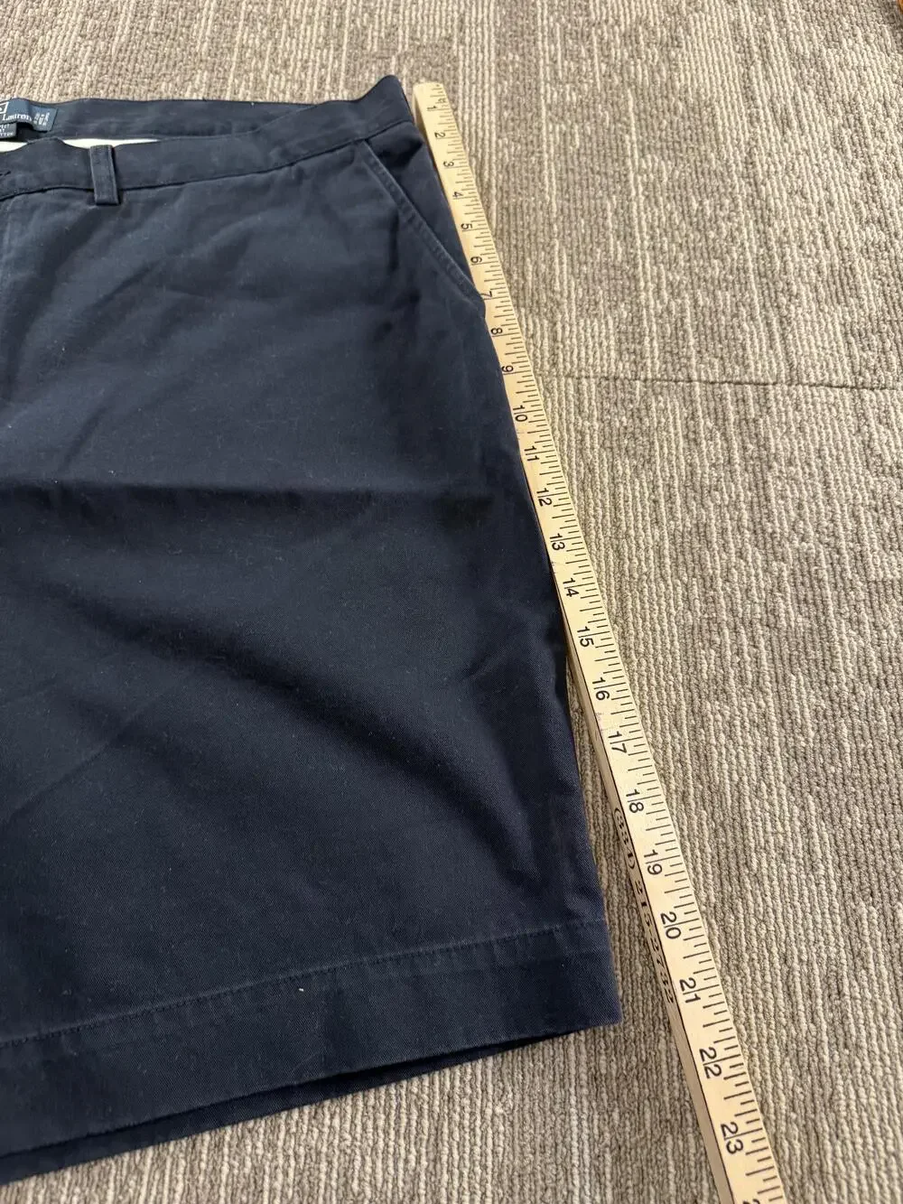Polo Ralph Lauren Shorts Mens 40 Navy Prospect Short Chino Flat Front Casual